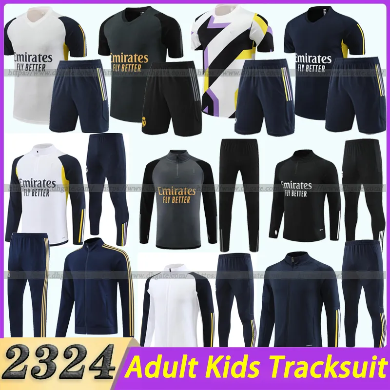 23 24 Survêtement d'entraînement du Real Madrid VINI JR BELLINGHAM 22/23 Kit de football pour adultes et enfants madrides CAMAVINGA MODRIC chandal futbol survetement survêtements