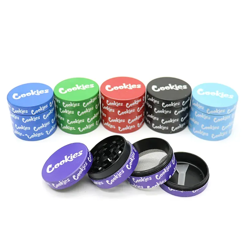 Colorful Herb Grinders 50mm Tobacco Zinc Alloy Metal Crusher Smoking Grinder CNC Teeth Multi Styles 4 Layers DHL Free