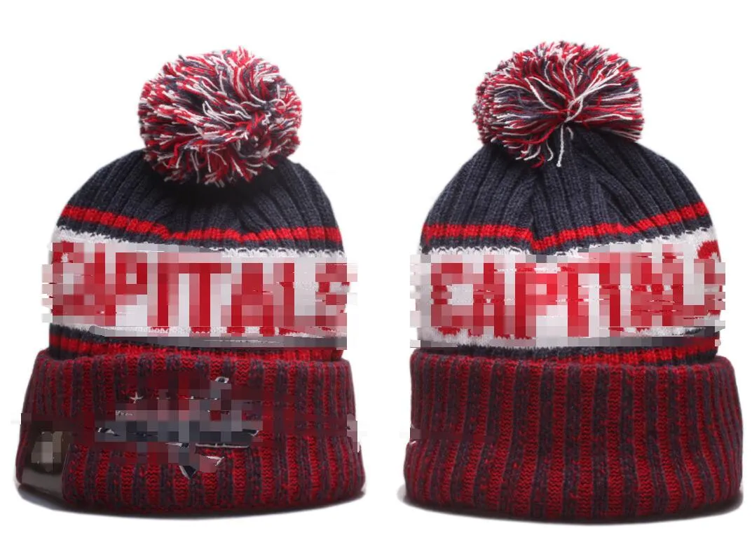 Bonnet de hockey WASHINGTON avec Patch latéral de l'équipe nord-américaine, chapeau de Sport en laine d'hiver en tricot, casquettes de crâne, 2023