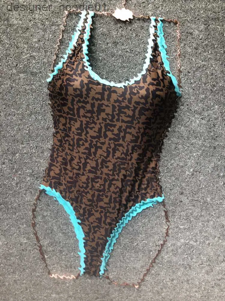 Designer Ladies One Piece Swimwear 2023 Classic Letter Print One Piece