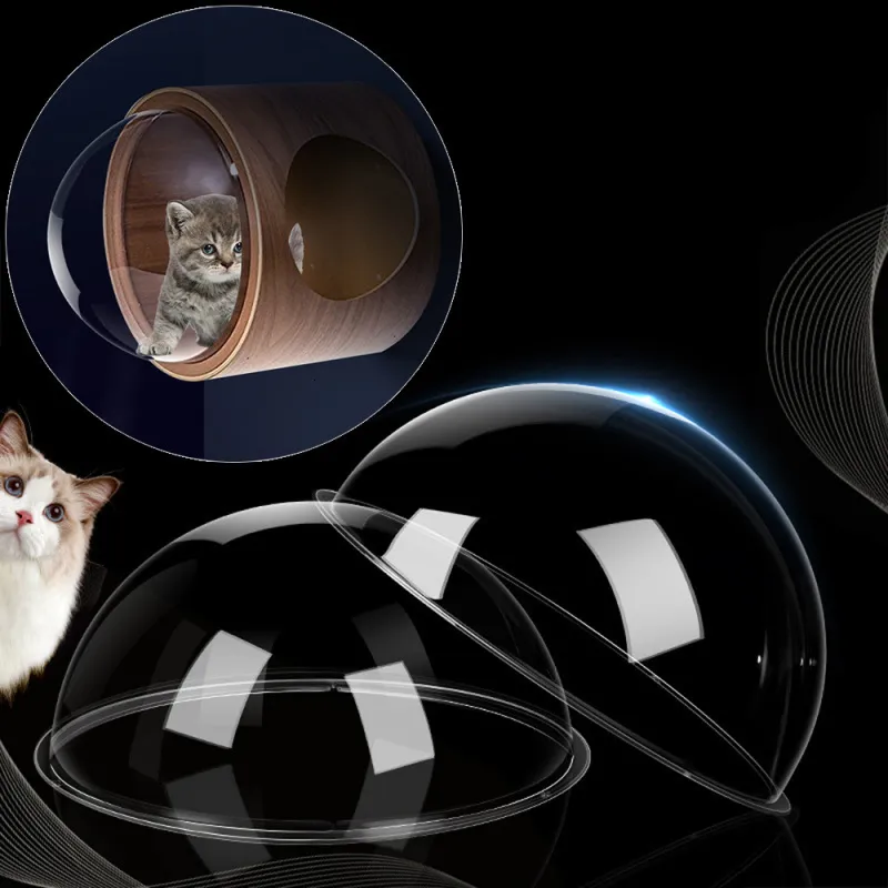Outros suprimentos para animais de estimação 1 PC 30 cm Hemisférico Transparente Capa Cat Nest Acessórios DIY 230909
