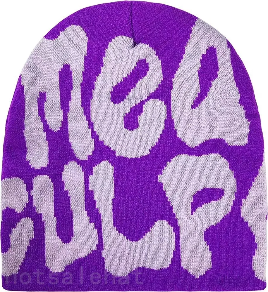 mea culpa hat Mea culpas knitted hats bonnet winter fun day letter christmas gift gorra thicken warm designer beanie stretchable soft woolen modern MZ09 C23