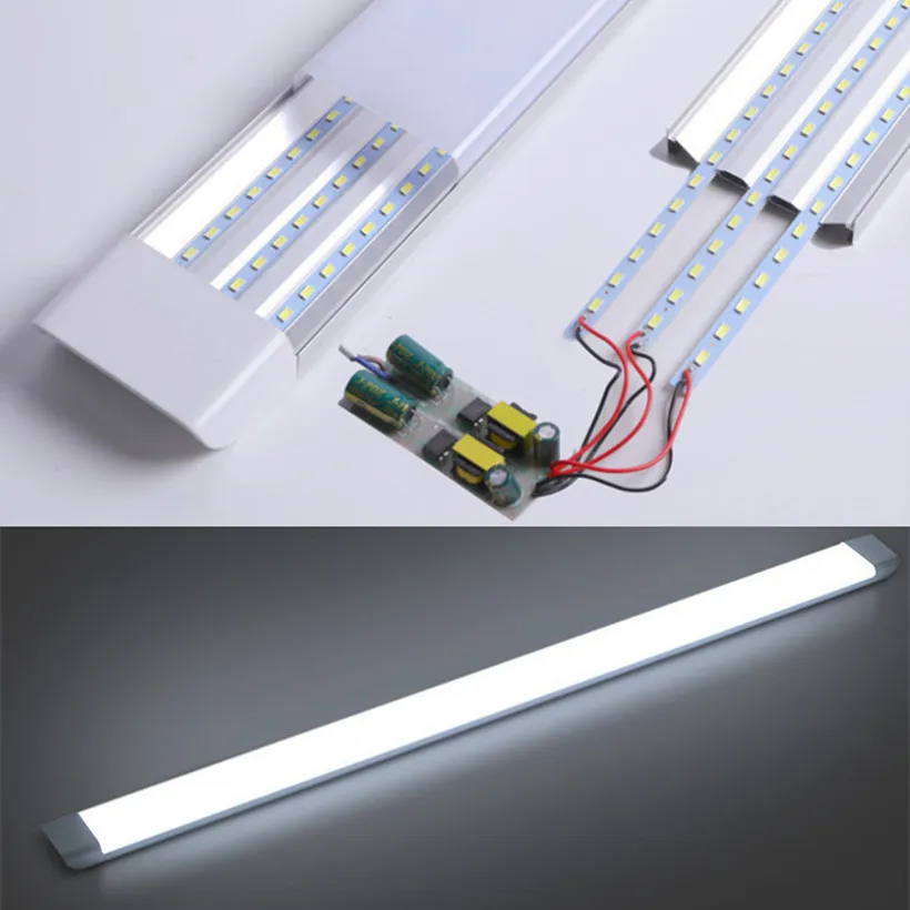 Lampe à réglette LED 3 bandes 4 pieds 1200 cm 55 W AC85-265 V tubes triproof intégrés lumières 100 lm/W PF0.9 ampoule linéaire de 4 pieds blanc froid éclairage chaud vente directe de l'usine