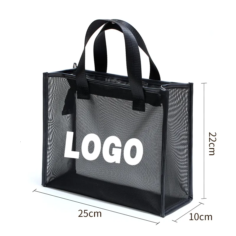 Shopping Bags Custom Beauty Salon Eyelashes Extension Eyebrow Cosmetics School Bag Portable Makeup Bag Health Club Travel Mesh Bag Gift 230908