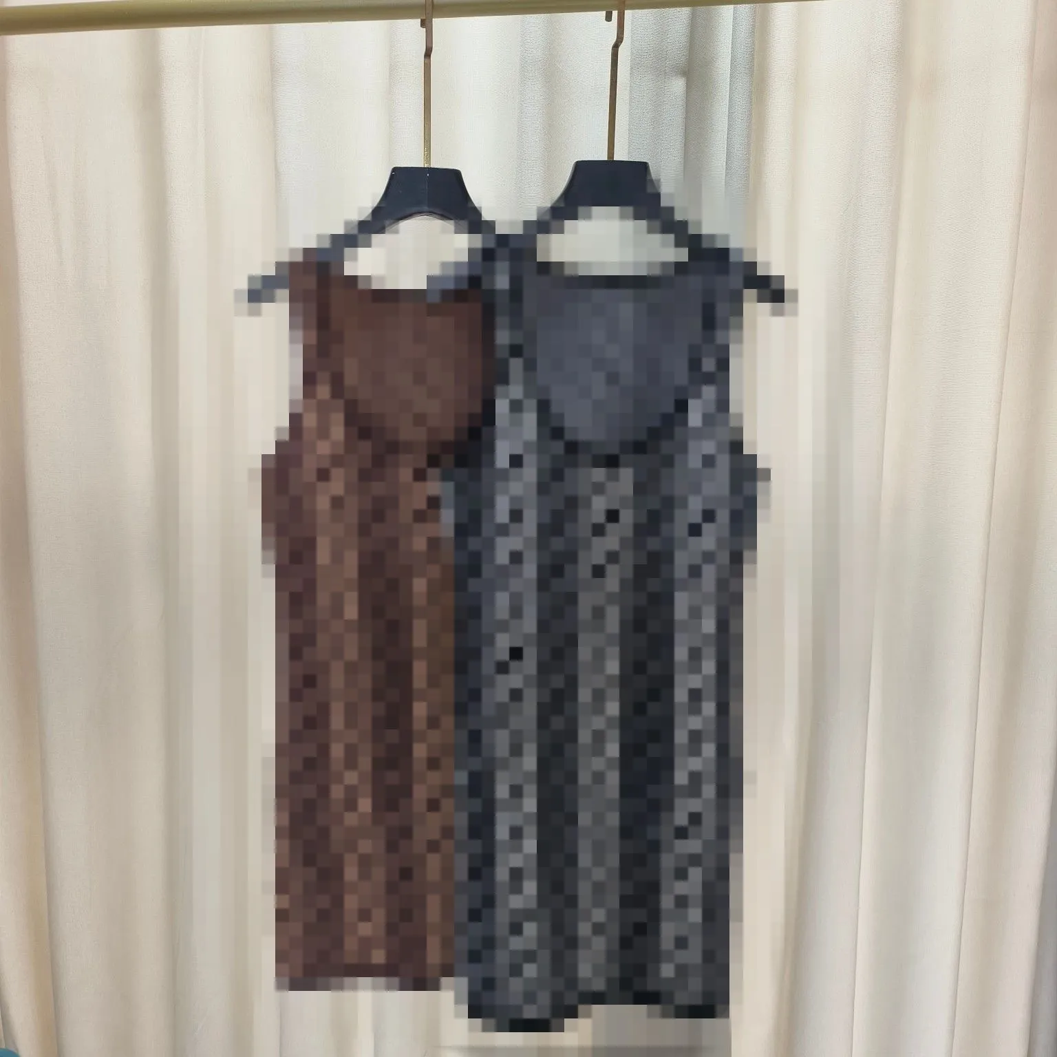 Robes décontractées avec lettres imprimées marron/blanc pour femmes, marque du même Style, DH0107, 2023