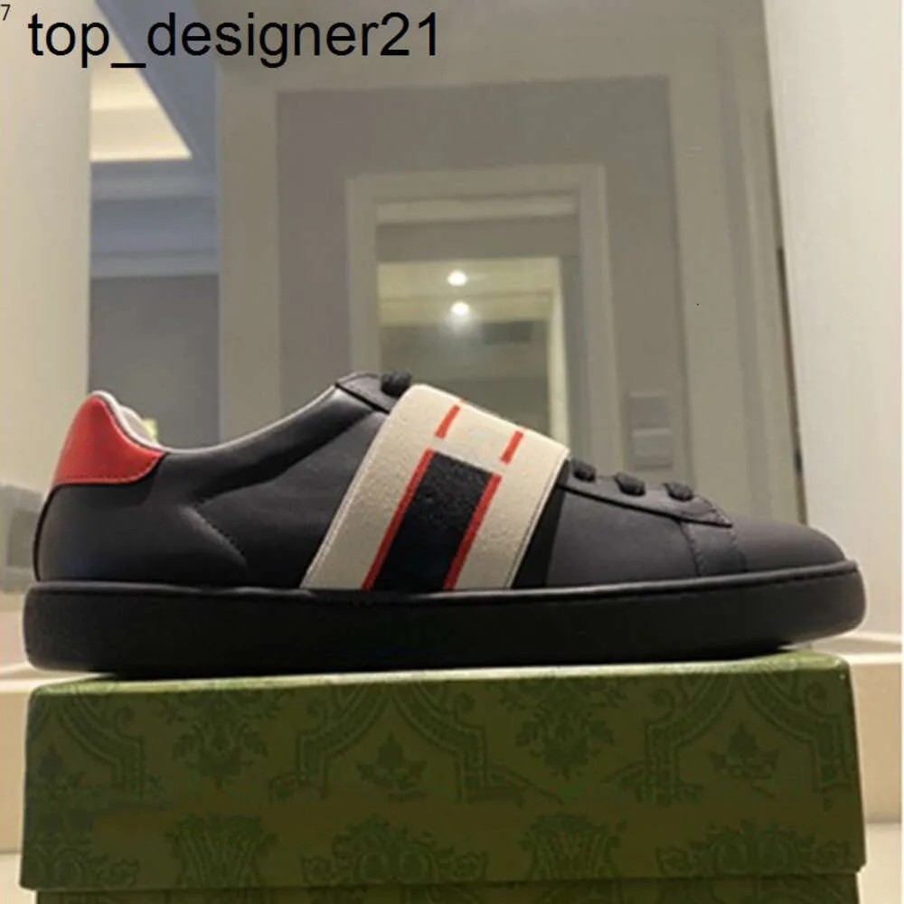 Nya 23SS män kvinnor sneaker casual skor orm chaussures läder sneakers mode märke bi broderi ränder sko promenad sport kvinnors män skor