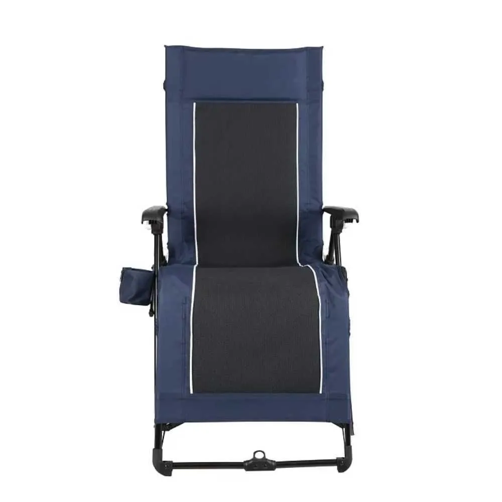 Camp Furniture Quad Zero Gravity Lounger Camping Chair Blue Compact Folding Size Allows for Easy Transportation and Storage HKD230909