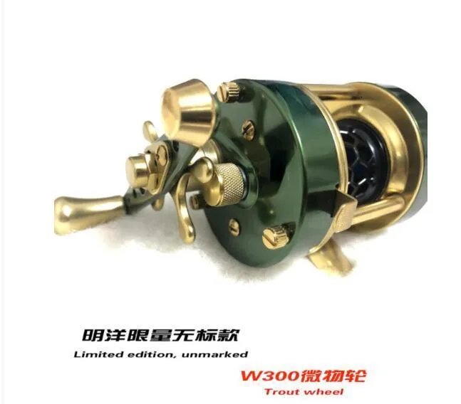 Fly Fishing Reels2 Reel Ming yang w300L green gold 230909