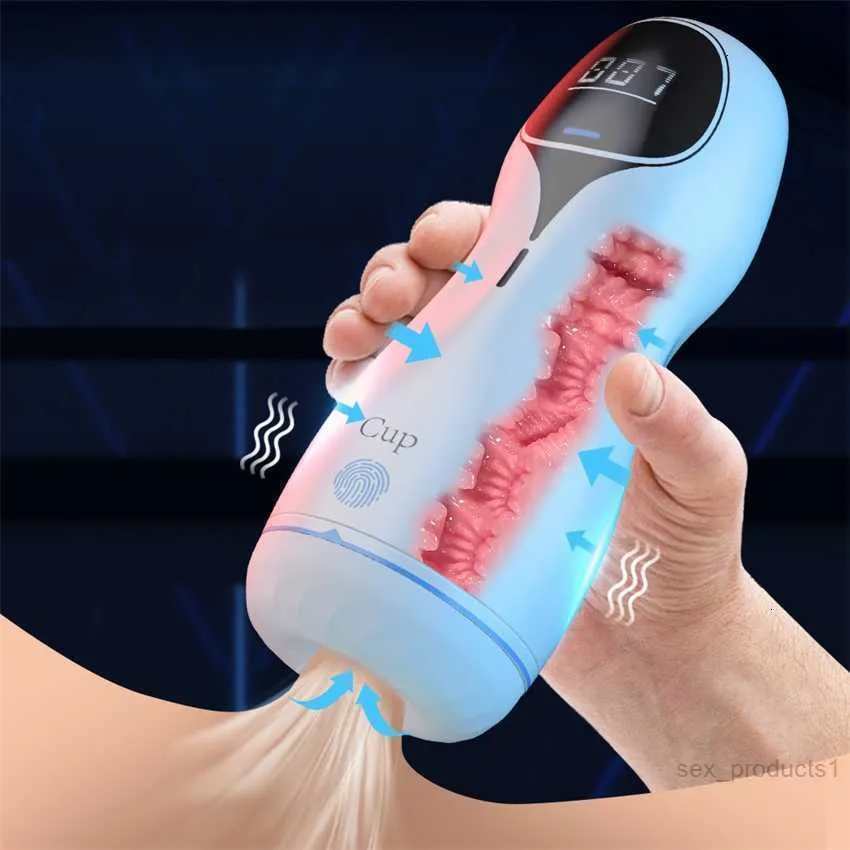 Massager Automatic Sucking Male Masturbator Cup Real Vagina Blowjob Vibrator Electric Machine Toys for Man MastuburatorTOHA