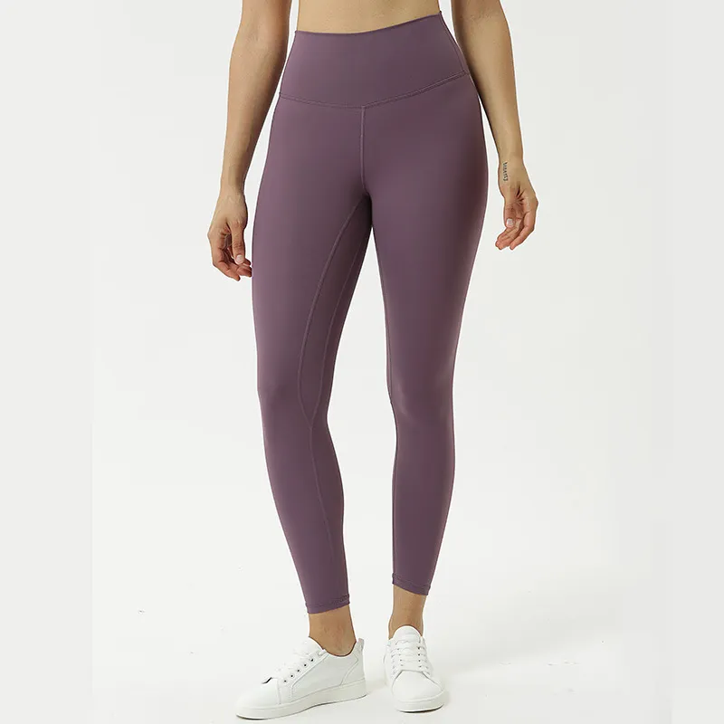 Pantaloni da yoga comodi da donna classici Leggings da esercizio a vita alta Pantaloni fitness elasticizzati da corsa all'aperto 25COLORI