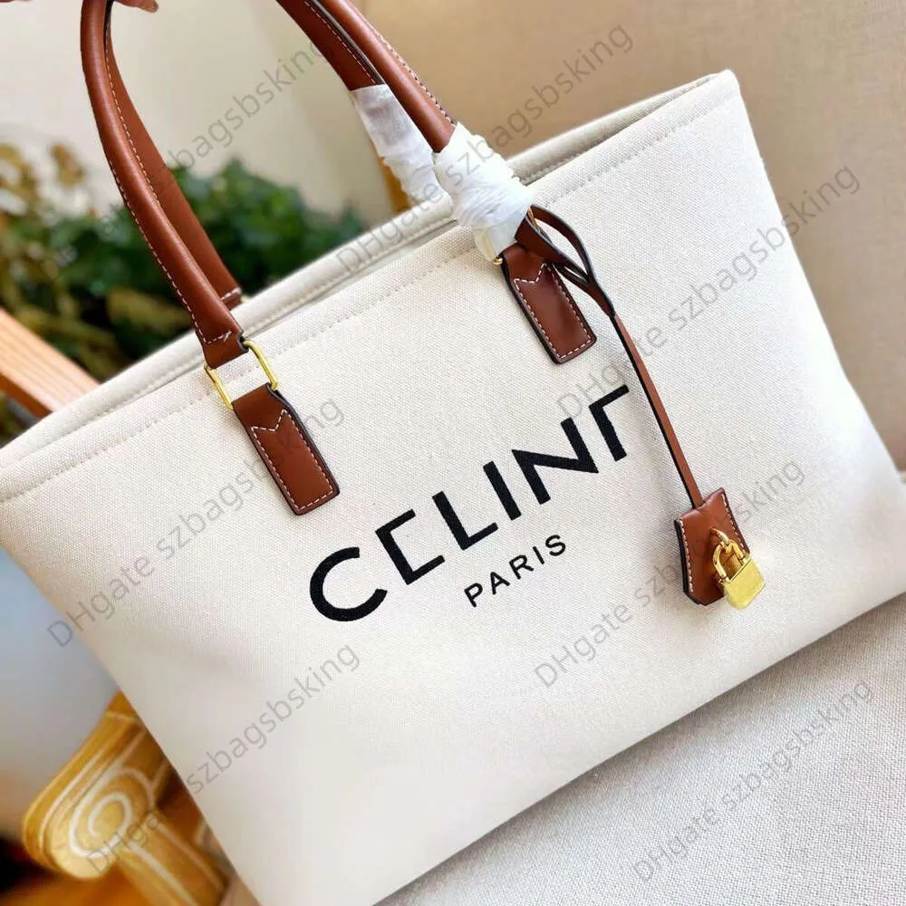 Fashion shopping bag Women's handbag High-end design canvas hand bill of Lading shoulder Tote bag large capacity beach bag Vacation Mommy handbag