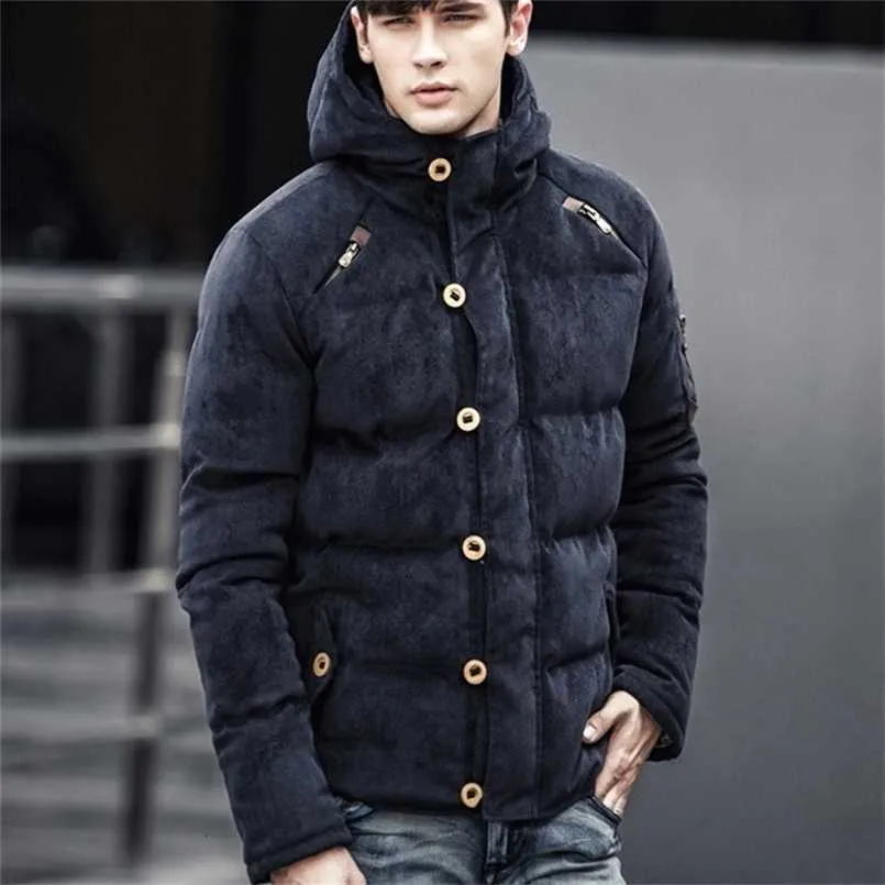 DHgate Mens Winter Jacket Cotton Padded Windproof Thick Warm Soft Brand Clothing Hooded Parka Apparel