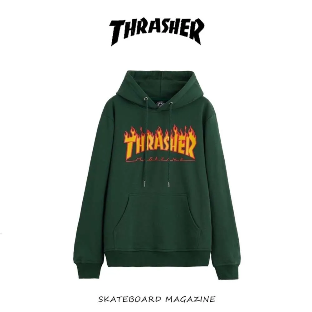 THRASHER Flame Wool Hoodie Classic Uniform Delivery Using 340