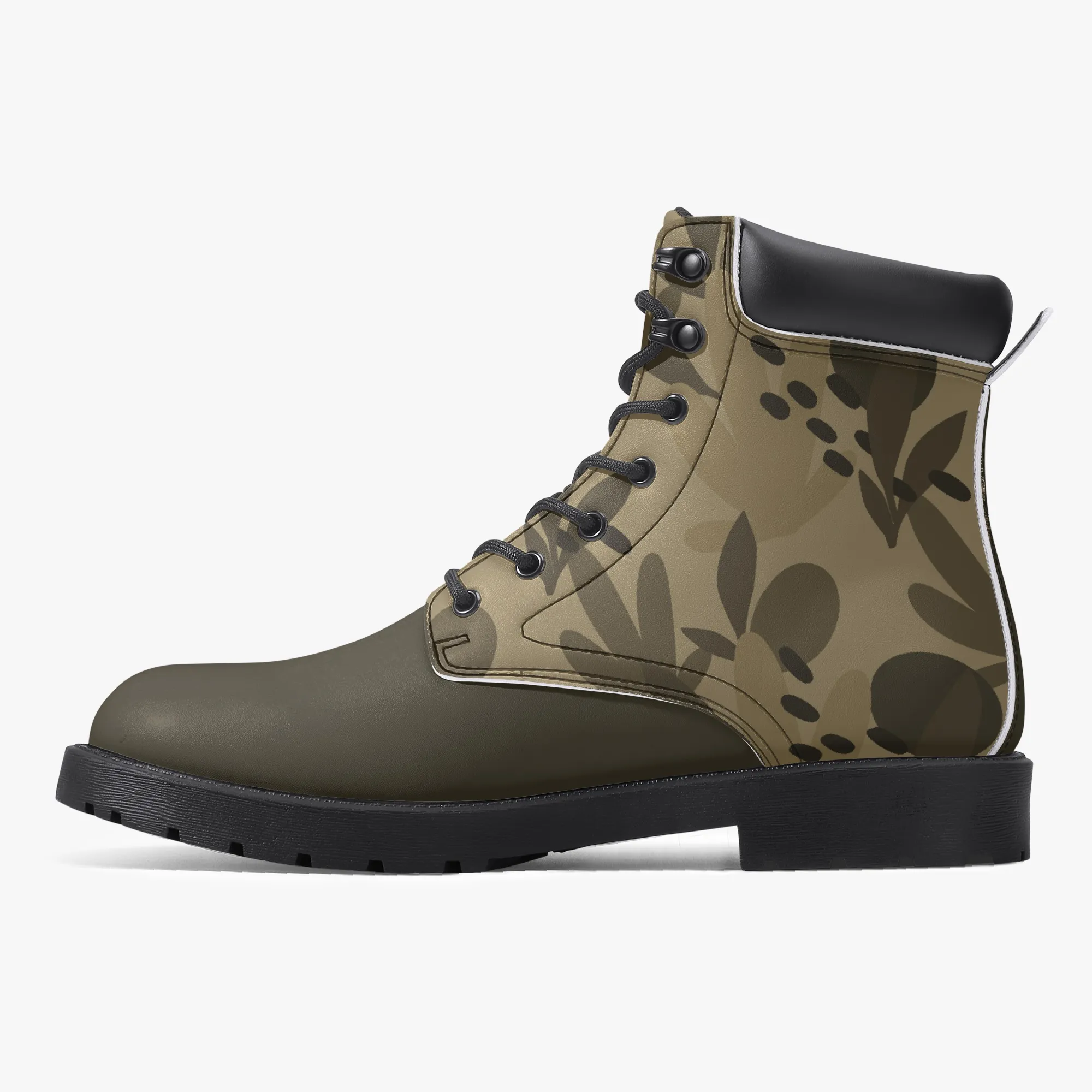 Stivali Martin classici fai-da-te Modello personalizzato Moda unisex cool verde militare Stivali casual rialzati versatili 36-48 13906