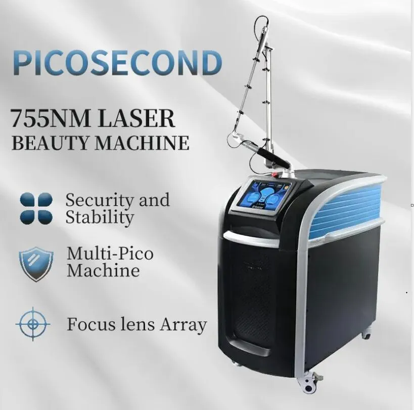 Original kvalitet picosekund lasermaskin tatuering avlägsnande lazer pigmentering behandling pico fokus spot freckle borttagning med 450ps 3500 watts skönhetsmaskin