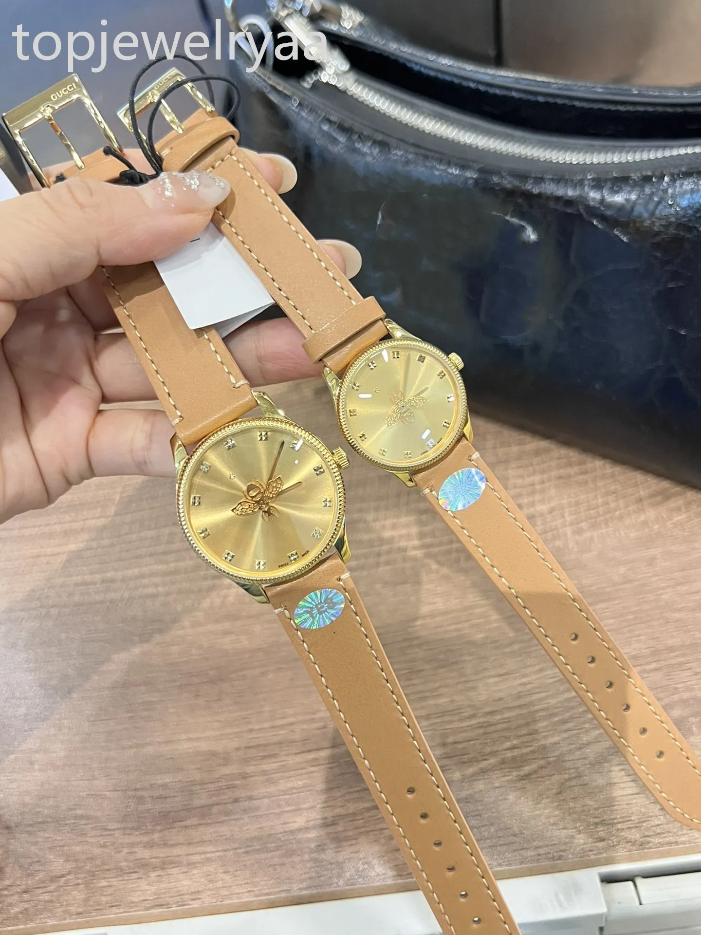 reloj Reloj dorado y plateado con caja Diseno clasico Dos tamanos de esfera 29 mm 36 mm Reloj de moda Reloj de acero inoxidable para mujer Reloj de