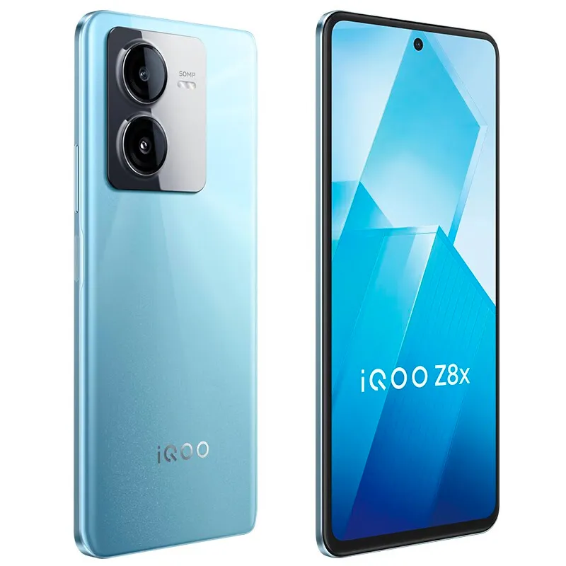 オリジナルのvivo IQOO Z8X 5G携帯電話スマート12GB RAM 256GB ROM Snapdragon 6 Gen1 Android 6.64 "120Hz LCDフルスクリーン50MP OTG 6000MAHフィンガープリントIDフェイスウェイク携帯電話