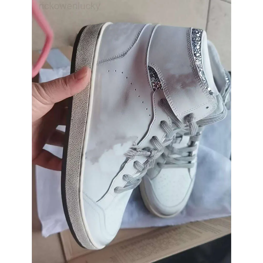 10A Golden Designer Sky Star Sneakers Shoes With Signature On The Ankle And  Silver Glitter Inserts Classic Do Old Dirty Ball Mid Casual Shoe Lace Up  Women Man From Rickowenlucky, $166.6 |