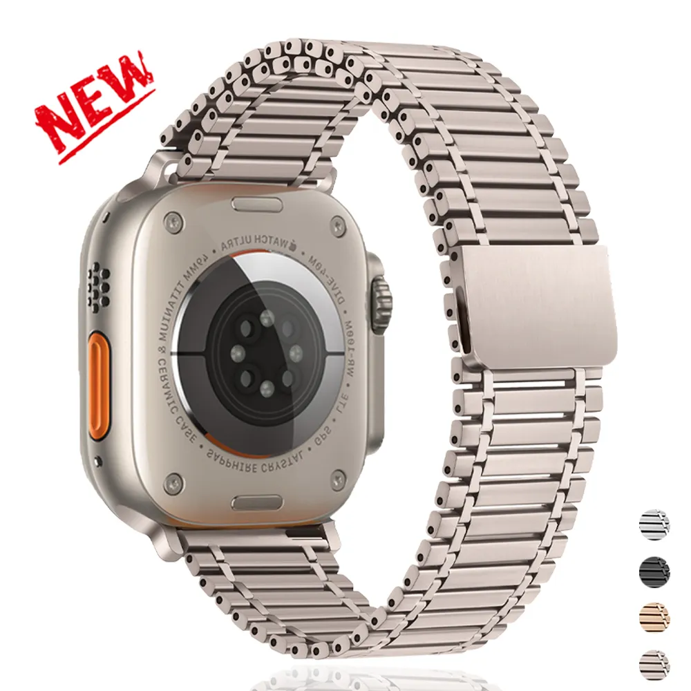 Metalen Magnetische Armband Voor Apple Horloge Band 49mm 45mm 44mm 42mm 40mm 38mm luxe Stalen Band Voor iWatch Ultra 8 7 6 SE 5 4
