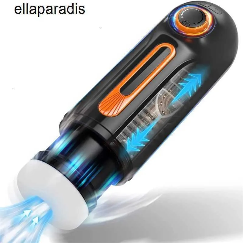 Sex Toys Massager 6 I 1 MANA MASTOBATOR Automatisk teleskopisk vibrerande avsugning Sugande onani för män Stroker Real Vaginal Toy