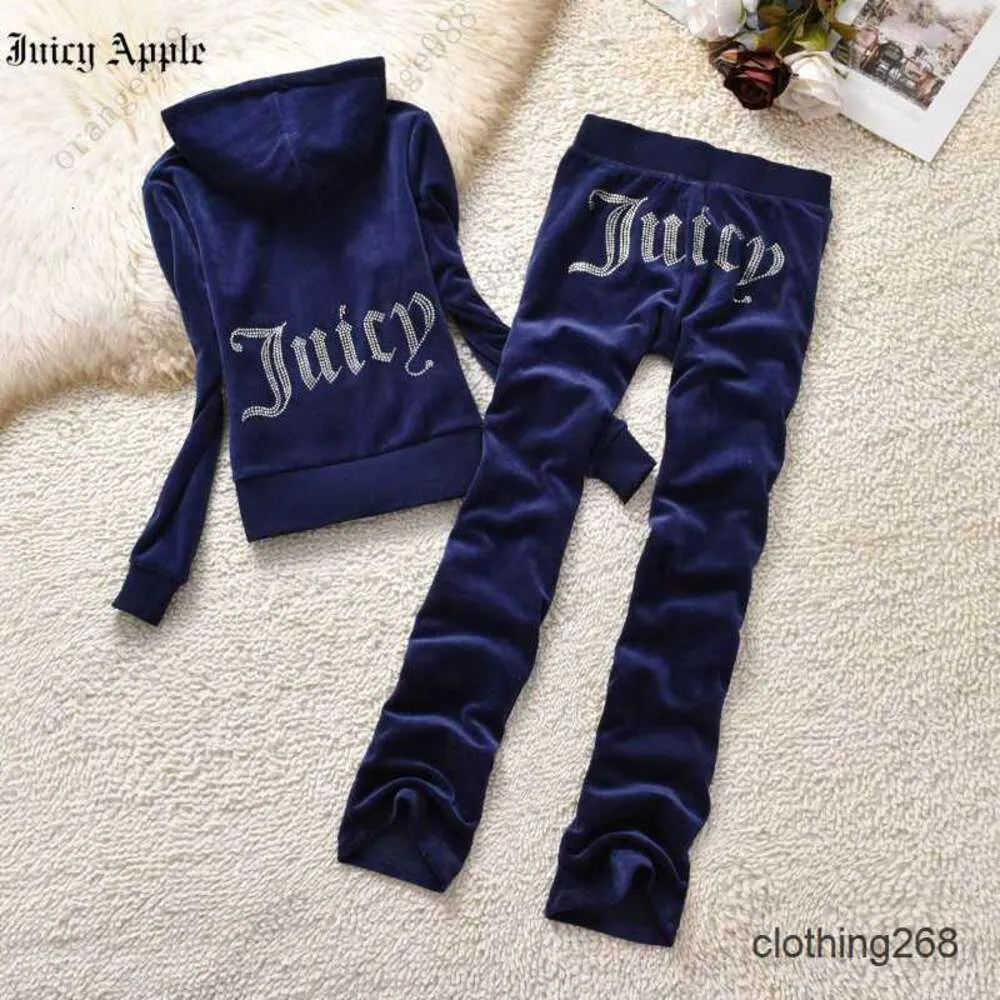 Juicy Apple Tracksuit Women Sport Suit for Women Summer Fashion luźne swobodne długie rękawy dwuczęściowe ubrania garnitury 2023 NOWOŚĆ