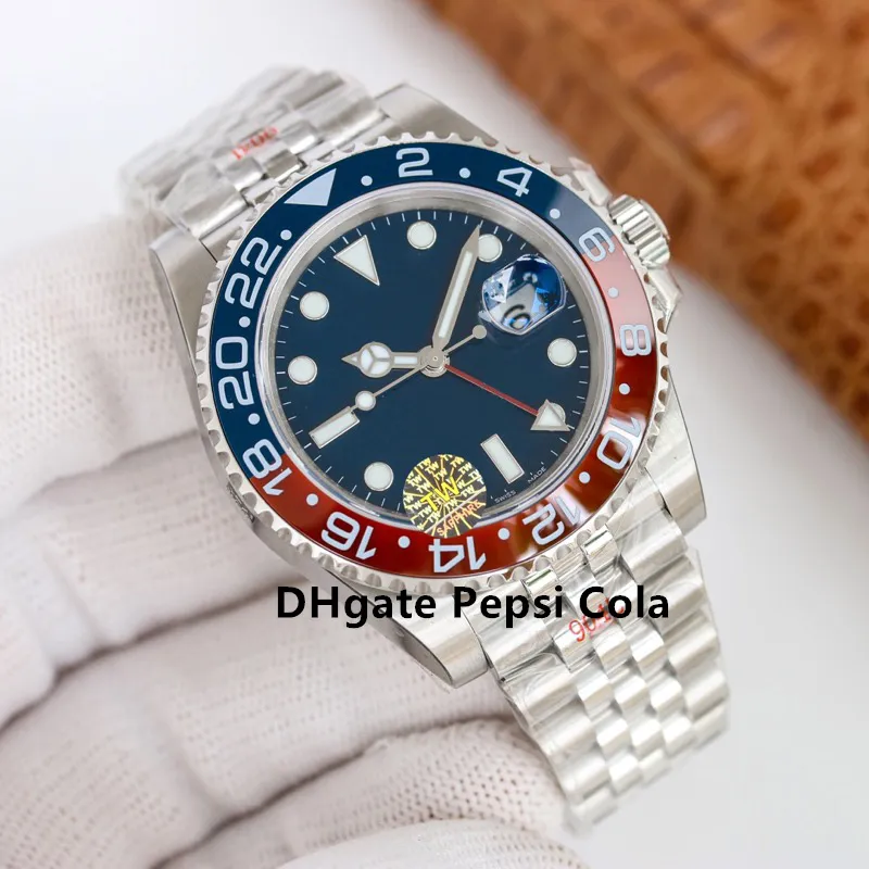 Tw Factory Men's Watches GMT 126719 40mm Cal.3186 Cal.3285 Movement Automatic Mechanical Watch 904L Glow Glow مقاوم للماء من الساعات من الفولاذ المقاوم للصدأ