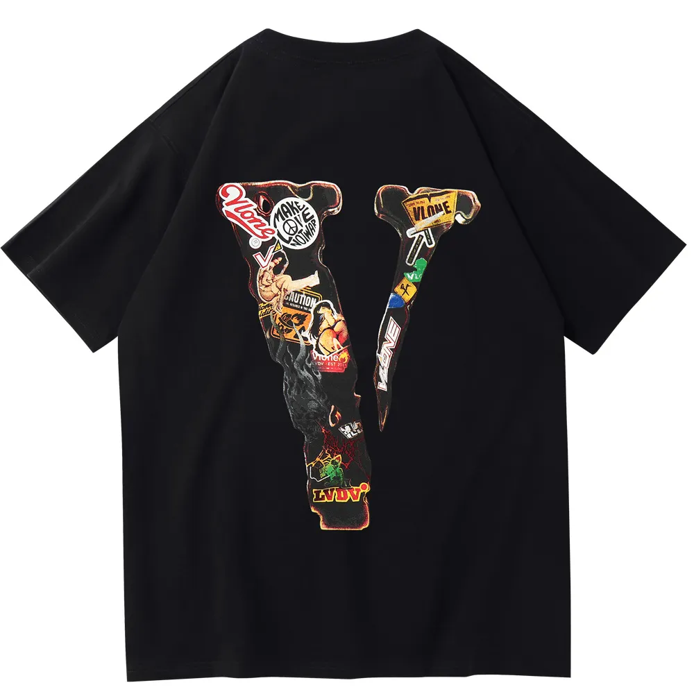 Vlone t shirt NEW hoodie couples Sweatshirts Designers T Shirts Loose Tees Fashion Brands Tops Casual Shirt Luxurys Clothing Street Polos Shorts Sleeve Clothes