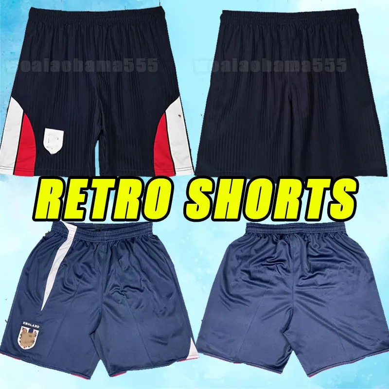 Kids Child England Soccer Shorts Blackout Beckham Gascoigne Owen Gerrard Retro Football Pants Barnes Fowler Robson Scholes 2006 06enfants