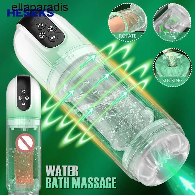 Brinquedos sexuais massageador heseks tambor lavagem masturbadores para homens banho de água masturbação copo alta velocidade rotatinh sucção boquete masculino