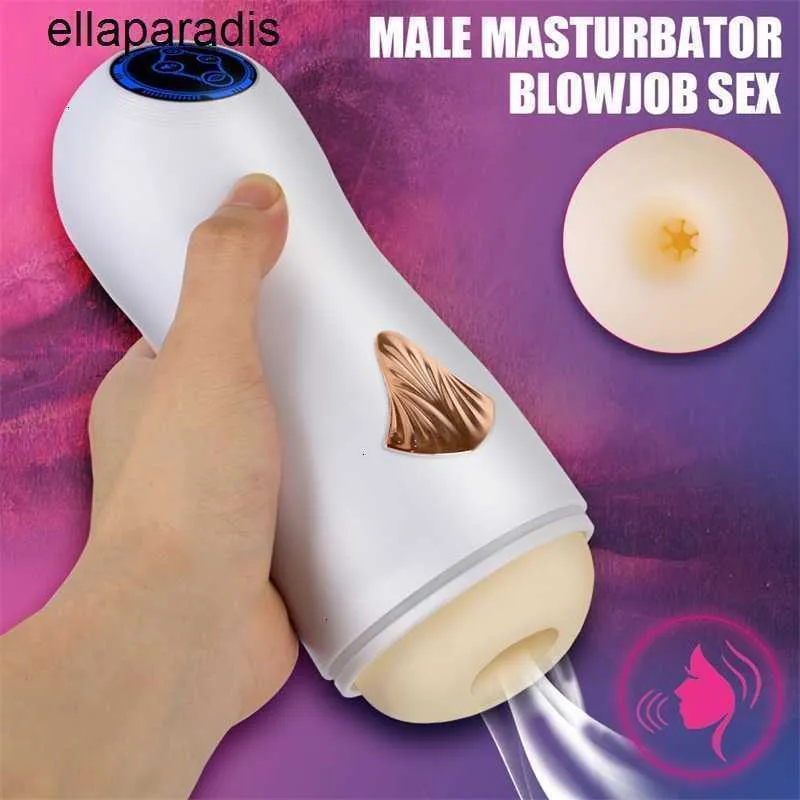 Sex Toys Masseur Forte Aspiration Fellation Machine Masturbateur Mâle Vibrateur Fausse Bouche pour Hommes Glan Sucer Sucker Pénis Exerciseur Érotique