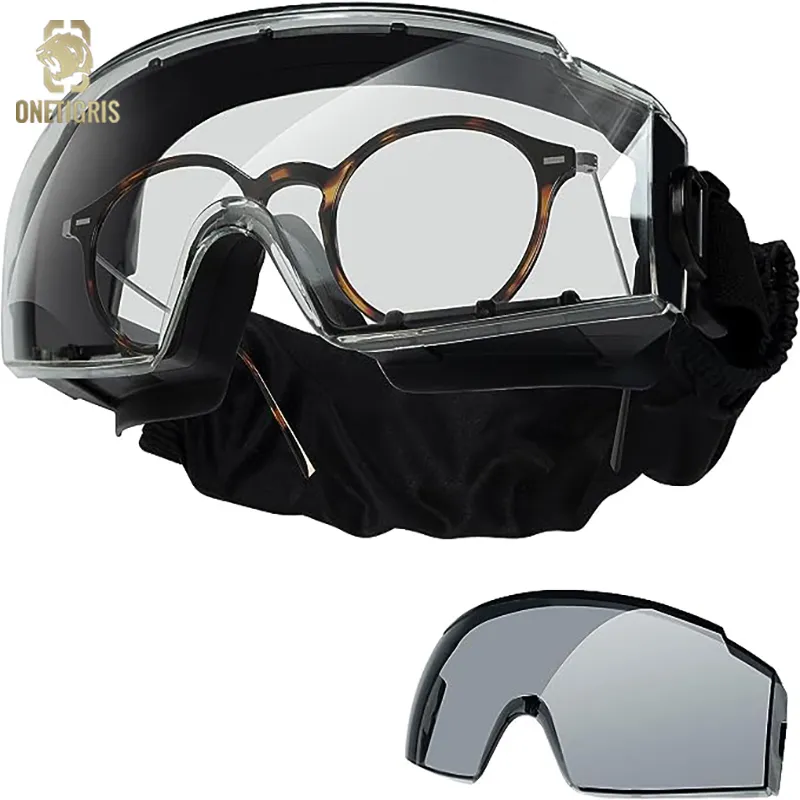 Ski Goggles ONETIGRIS Tactical Over Glasses Anti Fog Eyeglasses Safety OTG Protection with Interchangeable Len 230909