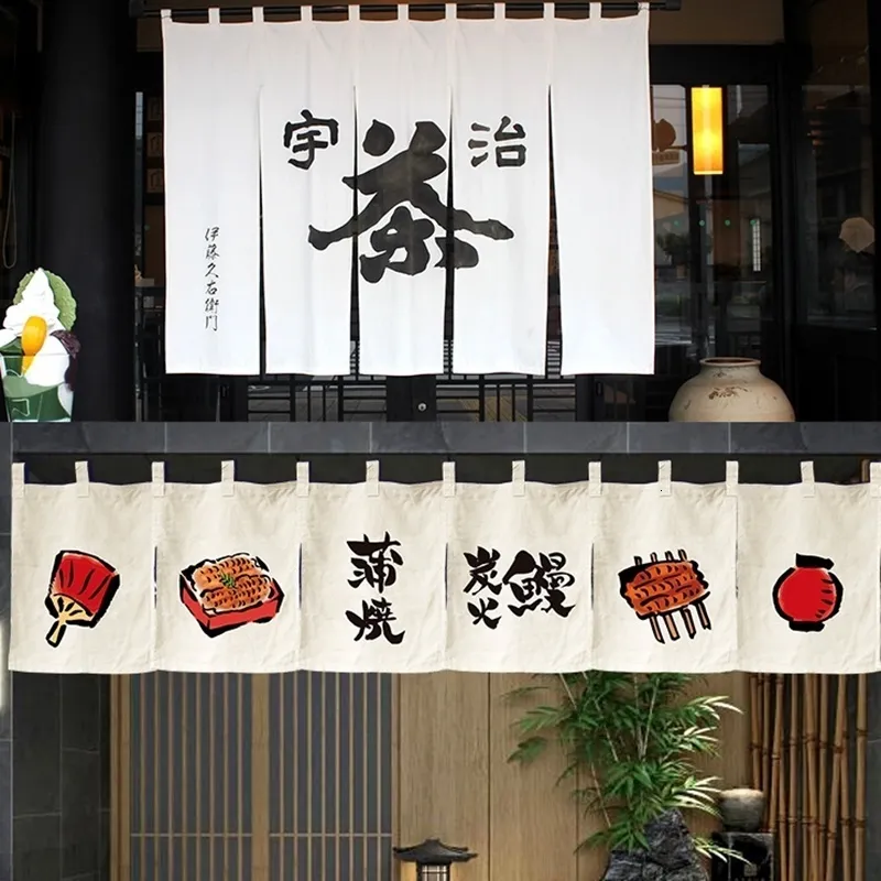 Vorhang Japanische Tür Sushi Restaurant Dekor Ramen Wimpel Izakaya Trennvorhänge Bistro Banner BBQ Hängend Custom 230909