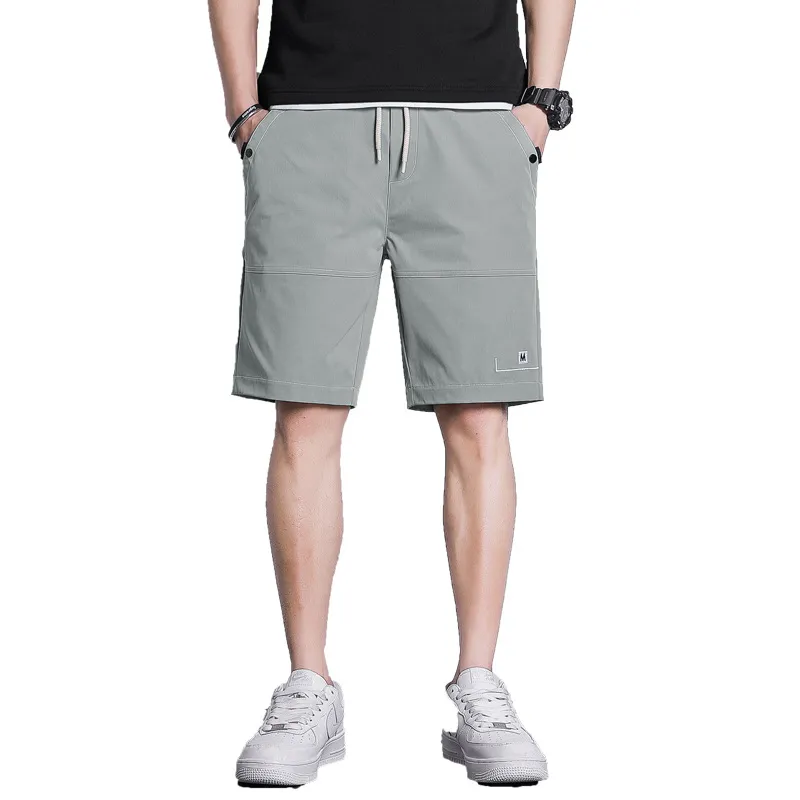 Pantaloncini da uomo estivi stile giapponese abbigliamento da lavoro pantaloni corti dritti tronchi grandi pantaloni corti da spiaggia casual moda di strada