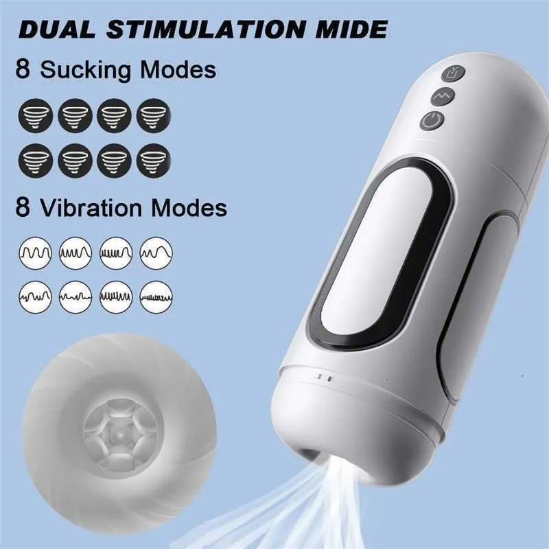 Jouets sexuels masseur mâle équipement de Masturbation automatique tasse vagin pour hommes Machine à sucer vibrateur fournitures de pipe