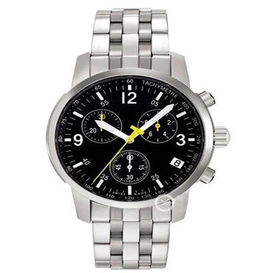 Ellsteel Pasek Chronograf Mens Watch Sapphire Glass Model T17 1 586 52 SWISS ETA Ruch T17158652 T17 BO303V