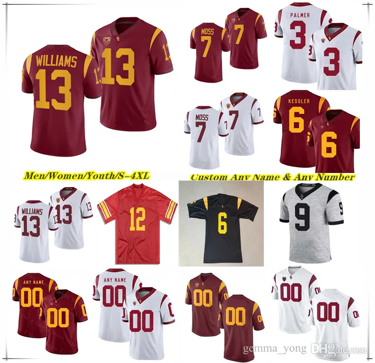 USC Trojans College Football Jersey Caleb Williams Miller Moss MarShawn Lloyd Quinten Joyner Austin Jones Tahj Washington Duce Robinson Mario Williams Smith Lee 4X