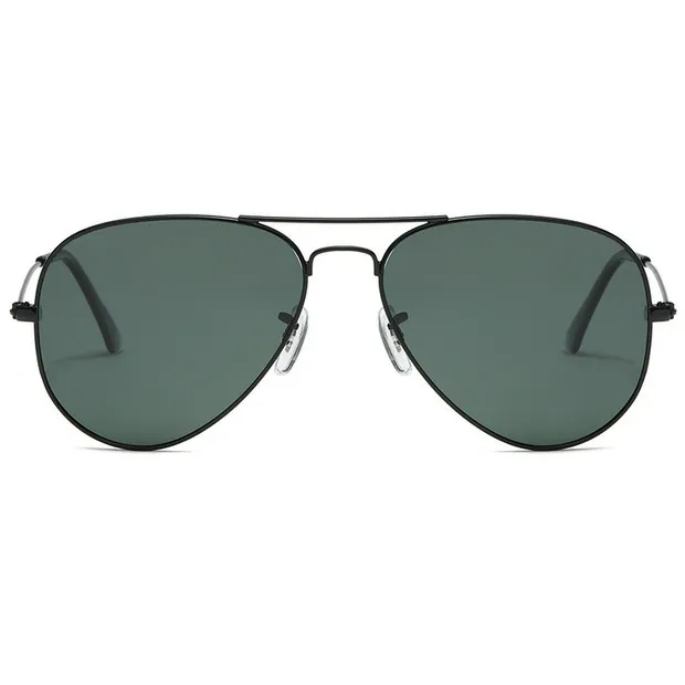 Klassische Designer-Sonnenbrille für Herren und Damen, UV-Glaslinsen, Metallrahmen, 58 mm, mit Box
