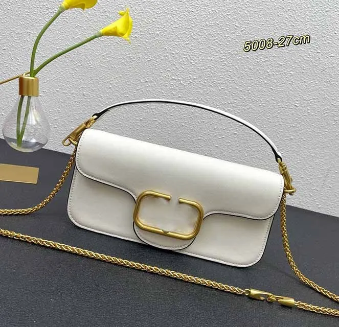 Designer Crossbody Bag met ketting Women 3D Flowers Loco Handtassen Lederen portemonnee Magnetische gesp Schakelaar Schouderkoppelingszak Fashion Dinner Toes