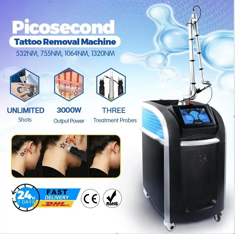 2023 nieuwe Picosecond Laser Tattoo Removal Machine Huidverjonging Laser pigmentverwijdering Huidverstrakking huid witter sproet verwijderen schoonheid Machine