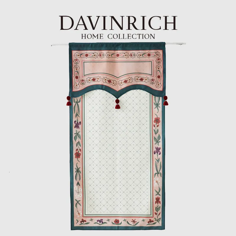 Gordijn DAVINRICH moderne Marokkaanse stijl zijlicht voordeur rustieke bloemenprint katoen linnen drape paneelgordijnen met kwastjes 230909