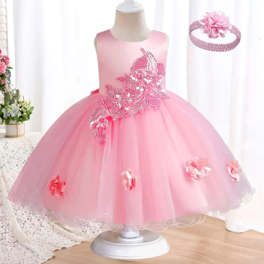 Robe de bébé fille en dentelle blanche, robes de baptême pour mariage, vêtements de baptême pour bébé, robe de communion pour premier anniversaire de fille