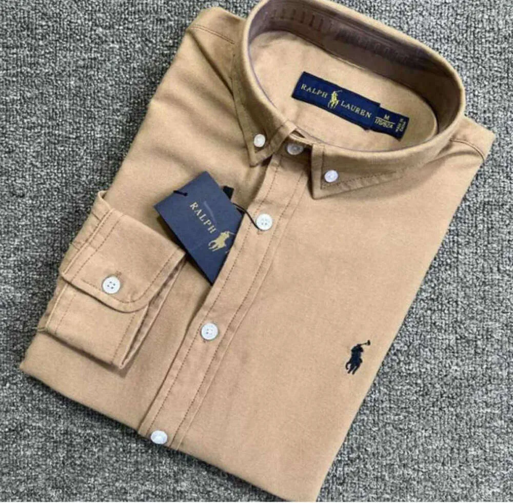 2023 Little horse Mens Shirt polo polos Long Sleeve Business Autumn Leisure men casual loose Sunscreen Breathable design Advanced Design 669ess