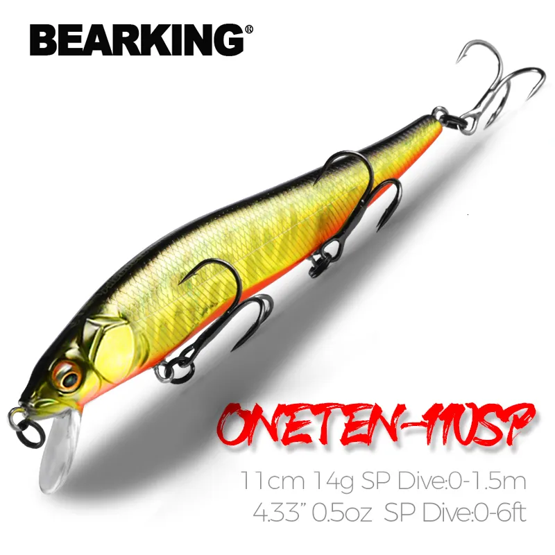 Baits Lures Bearking 11cm 14g SP dive 1.5m professional Minnow Wobbler  fishing lures quality jerkbaits Artificial Bait Predator tackles 230909