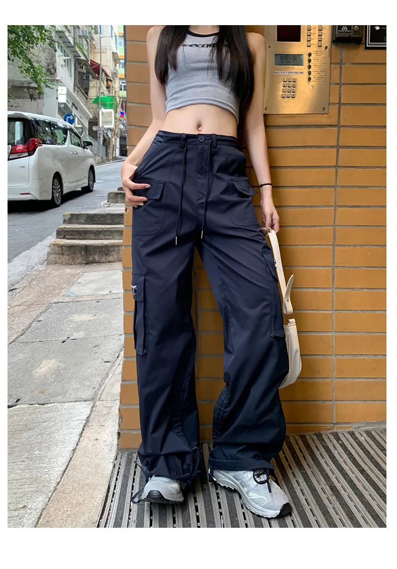 Womens Oversized Denim Cargo Pants With Multi Pockets Relaxed Streetwear  Ladies Cargo Trousers Primark For Women Style #230823 From B121144507,  $27.55