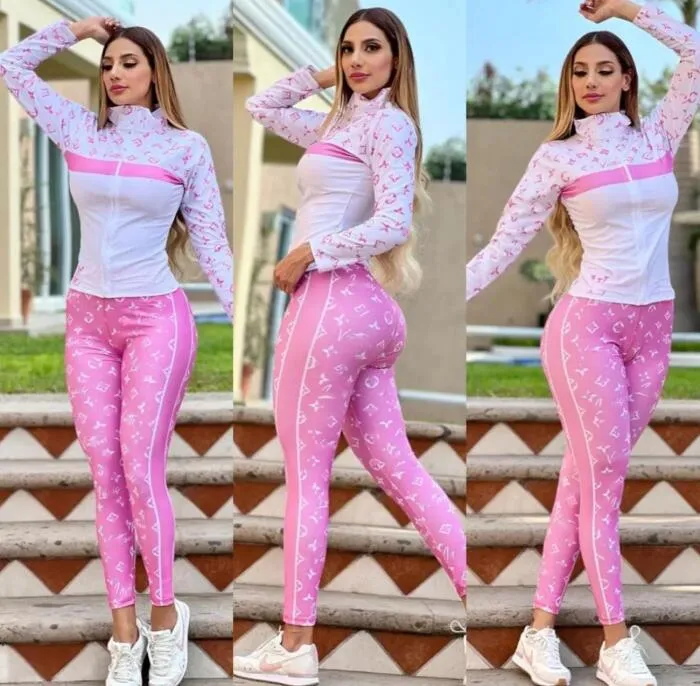 Pink letter deals print tracksuit