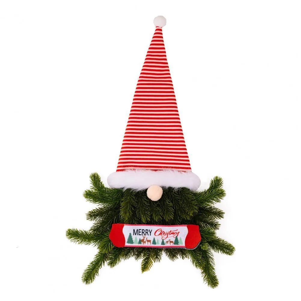 Christmas Decorations Christmas Dwarf Elf Decor Door Hanging Pendant Festive Christmas Door Hanging Pine Needle Design Faceless Doll Party Decoration 230911