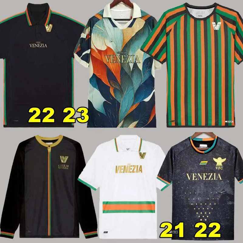 21 22 23 24 Venezia FC Maglie da calcio a casa Black Away Third 4th Red 10# Aramu 11# Forte Venice 2023 2024busio 27# Shirt da calcio 3 ° ADUKT MEN KIDS KIT KIT