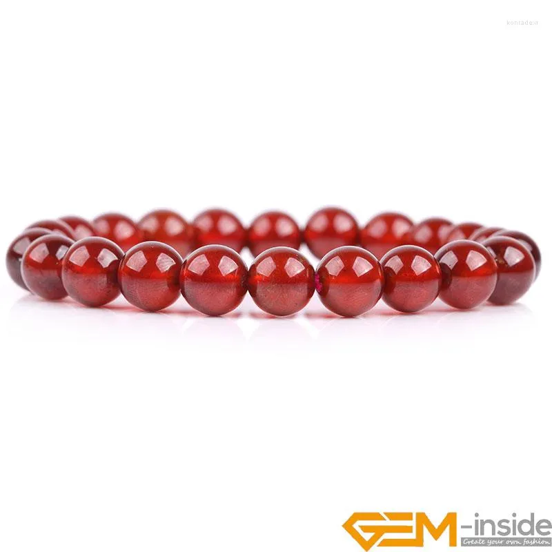 Strand 7mm klass naturlig rund pärlstav stretch kraft energi reiki chakra rhodonite granat cordierites modearmband för kvinnor