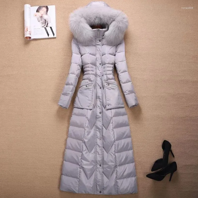 Women's Puffer Jacket With Fur Hood Cuff And Trim Grey – Styledup.co.uk