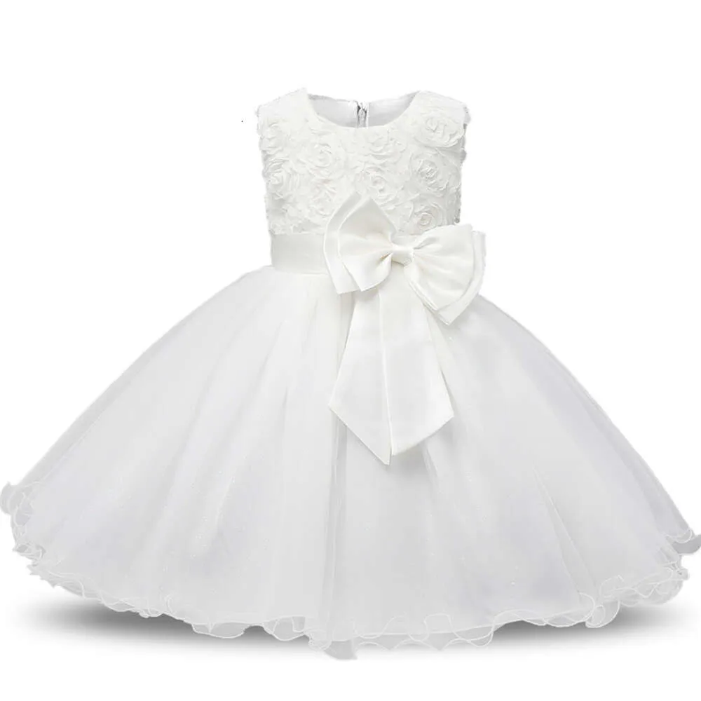 Vestido de batismo para meninas recém-nascidas, vestido de tule infantil com pétalas, vestidos de noiva para meninas pequenas, vestidos de festa de primeiro aniversário, roupas de batismo